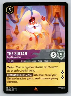 Disney Lorcana The Sultan - Royal Apparition Reign of Jafar Rare #73/204 NM - Image 1