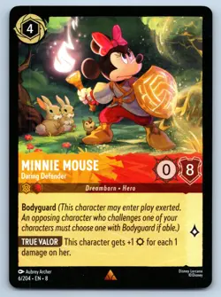Disney Lorcana Minnie Mouse - Daring Defender Reign of Jafar Rare #6/204 NM - Image 1