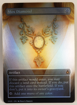Mox Diamond FOIL Proxy Playtest Card with Custom Art Design - Image 3