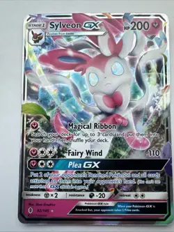 Pokemon Sylveon GX Full Art Holo Card 92/145 Sm-Guardians Rising - Image 1