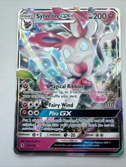 Pokemon Sylveon GX Full Art Holo Card 92/145 Sm-Guardians Rising - Image 2
