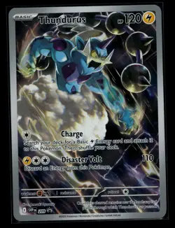 Thundurus 209 Scarlet Violet Black Star Promo Cards Illustration Rare Pokemon NM - Image 1