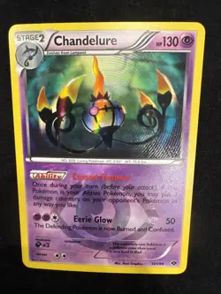 Chandelure 101/99 - Next Destinies, Secret Rare Shiny Holo Textured Pokemon Card - Image 1