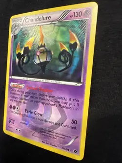 Chandelure 101/99 - Next Destinies, Secret Rare Shiny Holo Textured Pokemon Card - Image 3