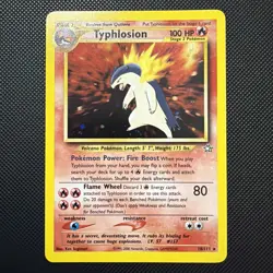 Typhlosion - 18/111 - Pokemon Neo Genesis Unlimited Holo Rare Card WOTC NM swirl - Image 1