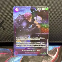 One Piece Rosinante & Law Blocker Character Card 8000 Power EB04-038 LP - Image 1