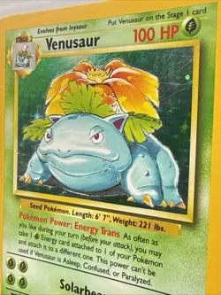 Pokemon TCG Venusaur Holo Rare Card 15/102 Base Set - Image 3