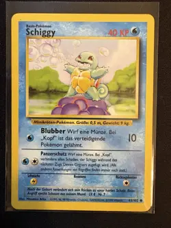 Schiggy 63/102 Base Set German 1999 Regular Pokemon TCG Card Stock - Image 2