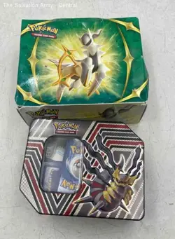 Pokemon Multicolor Card Stock Non-Sport Trading Cards Lot Of Assorted With Tin - Image 1