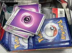 Pokemon Multicolor Card Stock Non-Sport Trading Cards Lot Of Assorted With Tin - Image 2