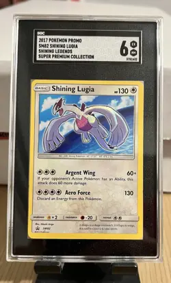 Pokemon Card Shining Lugia SM Black Star Promo Holo SM82 SGC 6 - Image 1