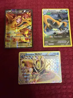 Pokemon TCG XY Set Charizard EX, Dragonite, Empoleon BREAK Holo Foil Card Lot - Image 1