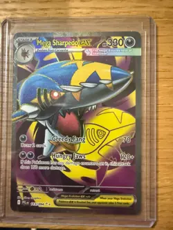 Mega Sharpedo ex 113/094 Ultra Rare Holo Phantasmal Flames Pokemon Card 115/094 - Image 1