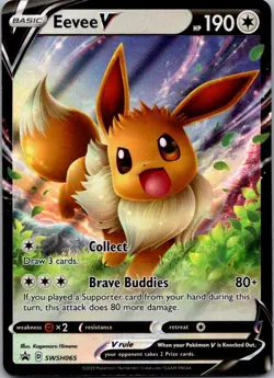 Eevee V Promo SWSH: Sword & Shield Promo Cards SWSH065 NM - Image 1