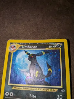 Neo Genesis Umbreon 13/75 Holo Rare Pokemon Card See Pictures & Description - Image 3