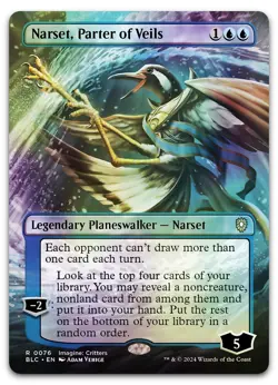 Narset, Parter of Veils (Borderless) #76 (Foil) (NM) Bloomburrow BLC Magic MTG - Image 1