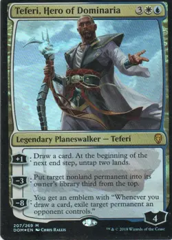 MTG: Dominaria: Foil Teferi, Hero of Dominaria: Lightly Played Condition - Image 1