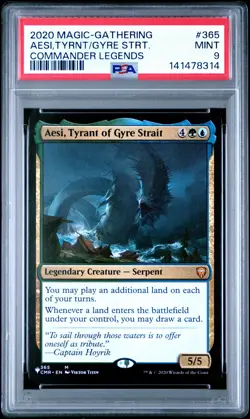 2020 MTG COMMANDER LEGENDS #365 AESI, TYRANT OF GYRE STRAIT PSA 9 - Image 1