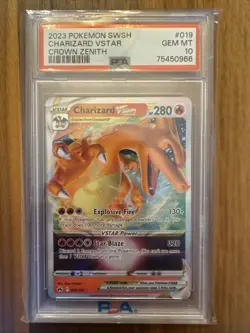 Charizard VSTAR 019/159 Crown Zenith Holo PSA 10 Pokemon - Image 1
