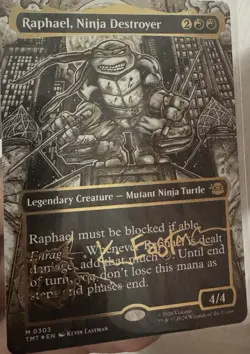 Magic: The Gathering Raphael, Ninja Destroyer Autographed by Kevin Eastman, 2 C… - Image 1