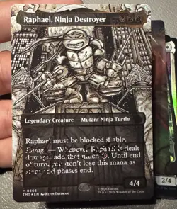 Magic: The Gathering Raphael, Ninja Destroyer Autographed by Kevin Eastman, 2 C… - Image 2