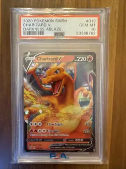Charizard V 019/189 Swsh03: Darkness Ablaze Holo PSA 10 Pokemon - Image 1