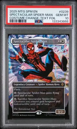 2025 MTG MARVEL'S SPIDER-MAN #0239 SPECTACULAR SPIDER-MAN PSA 10 - Image 1
