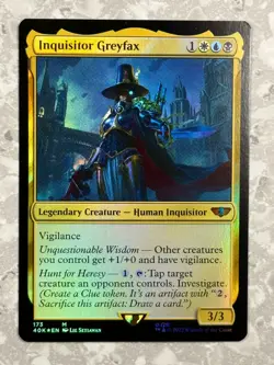 Inquisitor Greyfax 173 FOIL M MTG Warhammer NM X1 - Image 1