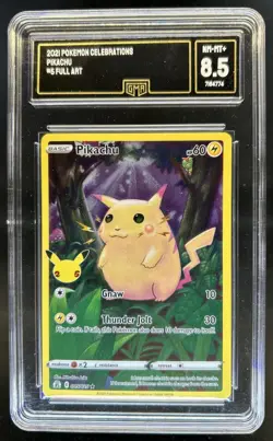 2021 Pokemon SWSH Celebrations Pikachu Holo #005/025 GMA 8.5 - Image 1