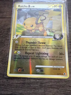 Pokemon Card Raichu GL Lv. 46 31/111 Rising Rivals Reverse Holo Rare - Image 2