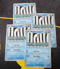 4x Pokemon TCG Wiglett 047/162 Playset Temporal Forces Regular Common - Image 1