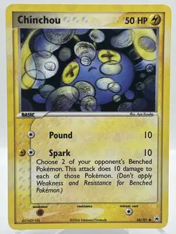 Chinchou 56/101 EX Hidden Legends Reverse Holo Vintage Pokemon TCG Card - Image 1