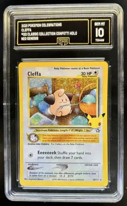 2021 Pokemon SWSH Celebrations Cleffa Classic Collection #20/111 GMA 10 - Image 1