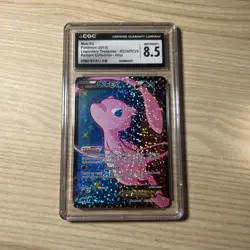 CGC 8.5 Mew EX Legendary Treasures RC24/RC25 Radiant Collection Pokemon Card - Image 1