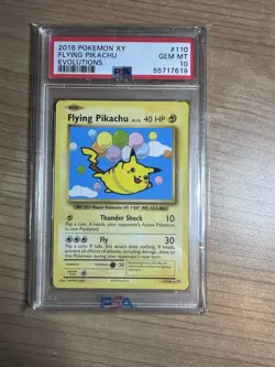 Flying Pikachu 2016 Pokemon XY Evolutions #110 PSA 10 - Image 1