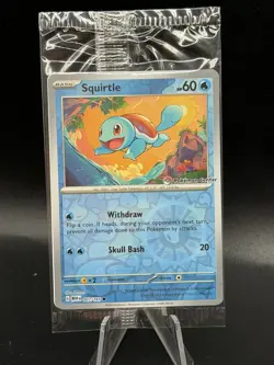 Sealed Squirtle Pokemon Center Exclusive 007/165 Pokemon TCG Promo Near Mint FD3 - Image 1