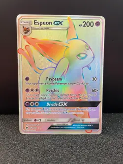 Pokemon Espeon GX Secret Rainbow Rare 152/149 SM Base - NM Front, dinged back - Image 1