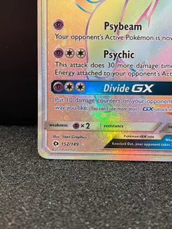 Pokemon Espeon GX Secret Rainbow Rare 152/149 SM Base - NM Front, dinged back - Image 3