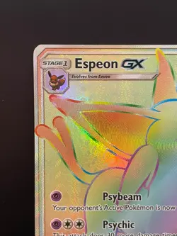 Pokemon Espeon GX Secret Rainbow Rare 152/149 SM Base - NM Front, dinged back - Image 4