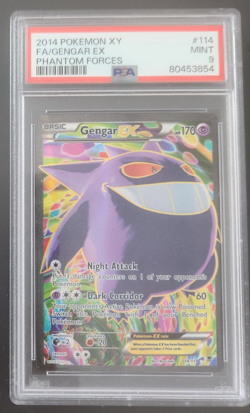 2014 Pokemon XY Full Art Gengar Ex Phantom Forces 114/119 PSA 9 - Image 1