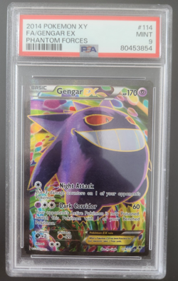 2014 Pokemon XY Full Art Gengar Ex Phantom Forces 114/119 PSA 9 - Image 3