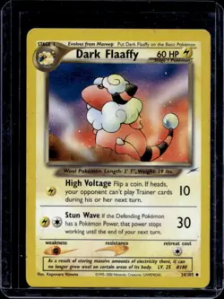 2002 Pokemon Neo Destiny Dark Flaaffy #34/105 - Image 1
