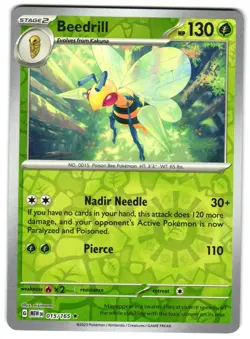 Beedrill 015/165 Reverse Holo SV: Scarlet & Violet 151 English Pokemon NM - Image 1