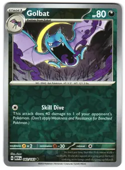 Golbat 042/165 Reverse Holo SV: Scarlet & Violet 151 English Pokemon NM - Image 1