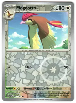 Pidgeotto 017/165 Reverse Holo SV: Scarlet & Violet 151 English Pokemon NM - Image 1
