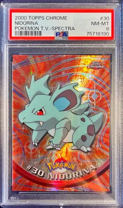 Pokemon - Topps Chrome Series 1 - PSA 8 Spectra Nidorina #30 NM-MT - PSA Pop 10 - Image 1