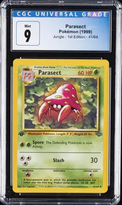 1999 POKEMON JUNGLE 1ST ED YUMMY'S CARDS #41/64 PARASECT CGC 9 - Image 1