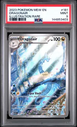 2023 POKEMON MEW EN-151 ILLUSTRATION RARE #181 DRAGONAIR PSA 9 - Image 1
