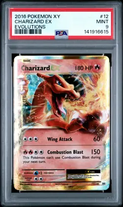 2016 POKEMON XY EVOLUTIONS #12 CHARIZARD EX PSA 9 - Image 1