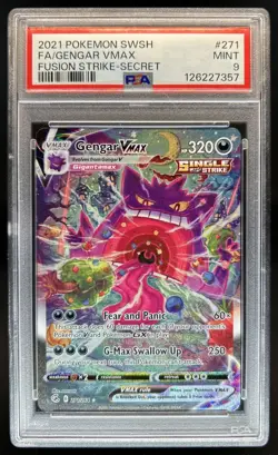 2021 Pokemon SWSH Fusion Strike Gengar VM #271/264 PSA 9 - Image 1